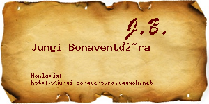 Jungi Bonaventúra névjegykártya